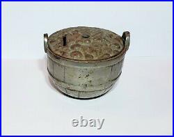 Early 1894 Original Nicol & Co. Cast Iron Rare Fruit Basket Still Bank