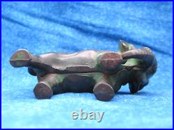 Elephant With Tucked Trunk Cast Iron Bank Arcade 1910-1932 Green Antique