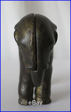 Elephant (small) Cast Iron Antique Bank, Wing C. 1900 (pat App For)
