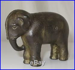 Elephant (small) Cast Iron Antique Bank, Wing C. 1900 (pat App For)