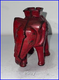 Elephant with Howdah small Antique Cast Iron Still Bank