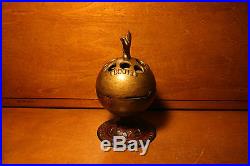 Enterprise Painted Cast Iron World Globe with Bell Bank with Eagle Top Mechanical