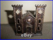 Extra Nice old original cast iron Castle Bank still bank by Kyser & Rex 1882