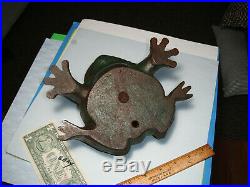 FROG Cast Iron Doorstop Large Frog bank 5 lbs JM iron art company Vintage Frog