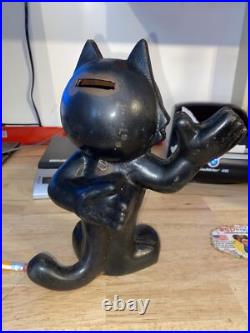 Felix Kitty Cat Piggy Bank HOTROD Ratrod Banking Patina Collector 6+LBS BLEMISH Felix Kitty Cat Piggy Bank HOTROD Ratrod Banking Patina Collector 6+LBS BLEMISH