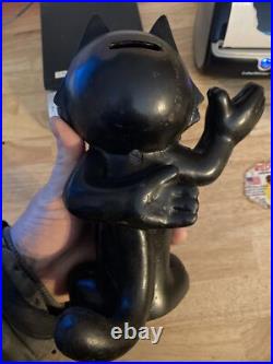Felix Kitty Cat Piggy Bank HOTROD Ratrod Banking Patina Collector 6+LBS BLEMISH Felix Kitty Cat Piggy Bank HOTROD Ratrod Banking Patina Collector 6+LBS BLEMISH