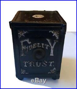 Fidelity Trust Cast Iron Safe Bank Vault Combination Henry C Hart Antique 1885