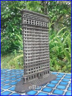Flatiron Bank Building 8.25 inches tall cast iron bank