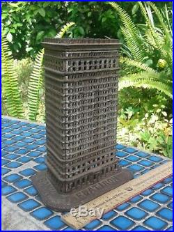 Flatiron Bank Building 8.25 inches tall cast iron bank