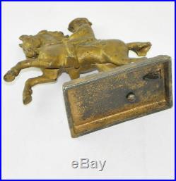 General Sheridan with Horse on Base Antique Cast Iron Penny Bank