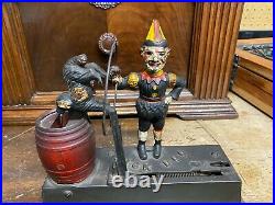 Genuine Antique 1920s Cast Iron Hubley, Trick Dog, Mechanical Bank NOT A REPRO
