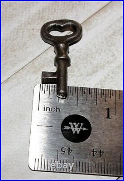 Genuine Antique Original Shepard Hardware Cast Iron Mechanical Bank Barrel Key