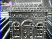 Great Vintage Cast Iron State Bank Still Bank