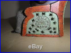 Great old original cast iron Tammany mechanical bank by J. &E. Stevens pat. 1873