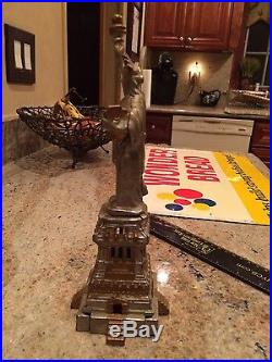 Great original Kenton cast iron Statue of Liberty still bank multiple piece cast