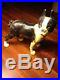 HUBLEY CAST IRON BOXER BOSTON TERRIER BULL DOG BANK Antique Vintage Door Stop