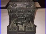 H L Judd Dog on Turntable Bank Cast Iron Mechanical Bank circa 1895
