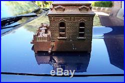 H L Judd Dog on Turntable Bank Cast Iron Mechanical toy metal coin Bank 1895