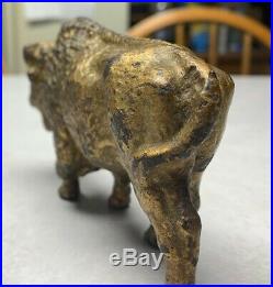 Hairy Buffalo Very Rare Antique Cast Iron Still Bank