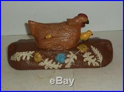 Hen And Chick Mechanical Bank Cast Iron