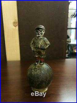 Hubley Cast Iron American & National League Mascot Baseball Antique Coin Bank