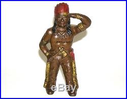 Hubley Cast Iron Indian with Tomahawk Still Bank White Mts. (DAKOTApaul)