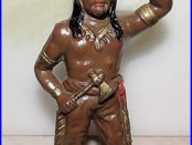 Hubley, Indian With Tomahawk Cast Iron Bank c. 1915-19, Near Mint