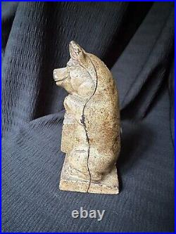 Hubley JMR Thrifty Wise Pig Cast Iron Bank Hubley JMR Thrifty Wise Pig Cast Iron Bank