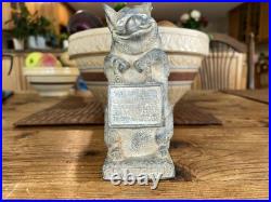 Hubley JMR Thrifty Wise Pig Cast Iron Bank 1930-1936 with Inscription Hubley JMR Thrifty Wise Pig Cast Iron Bank 1930-1936 with Inscription