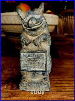 Hubley JMR Thrifty Wise Pig Cast Iron Bank 1930-1936 with Inscription Hubley JMR Thrifty Wise Pig Cast Iron Bank 1930-1936 with Inscription