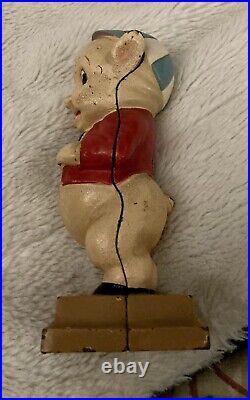 Hubley Porky Pig Cast Iron Bank 1940s Original Marked Hubley Excellent Condition