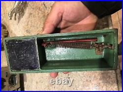 Hubley cast iron monkey organ grinder mechanical bank nice orig