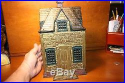 Huge Painted Cast Iron Antique Building PROPERTY OF THE DIME SAVINGS BANK OMAHA