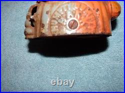 Humpty Dumpty Clown Cast Iron Coin Piggy Bank Mechanical Antique