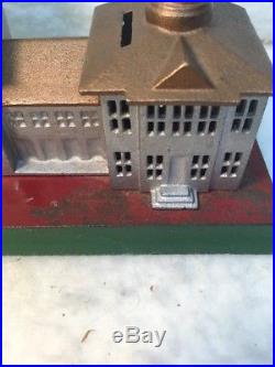 Independence Hall Cast Iron Bank 1876. 3 In 1 Rare