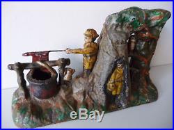 J. & E. Stevens 1915 Boy Scout Camp Cast Iron Mechanical Bank Highly Collectible