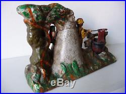 J. & E. Stevens 1915 Boy Scout Camp Cast Iron Mechanical Bank Highly Collectible