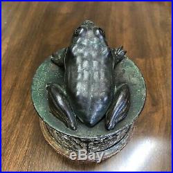 J&E Stevens Cast Iron Mechanical Frog Bank Patented 1872