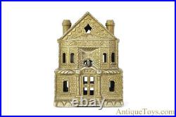 J. E. Stevens Co. Ca. 1899 Cast Iron Victorian House Still Penny Coin Bank