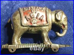 J. & E. Stevens Light Of Asia Cast Iron Mechanical Bank Jumbo Elephant