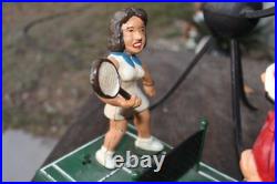 John Wright Cast Iron Mechanical Bank Titled Tennis Players Mint Battle Of Sexes John Wright Cast Iron Mechanical Bank Titled Tennis Players Mint Battle Of Sexes