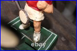 John Wright Cast Iron Mechanical Bank Titled Tennis Players Mint Battle Of Sexes John Wright Cast Iron Mechanical Bank Titled Tennis Players Mint Battle Of Sexes
