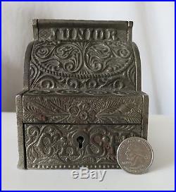 Junior Cash Register (small) Vintage Cast Iron Bank, J & E Stevens
