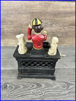 KYSER & REX 1882 Cast Iron Monkey withDancers Organ Mechanical Bank Reproduction KYSER & REX 1882 Cast Iron Monkey withDancers Organ Mechanical Bank Reproduction