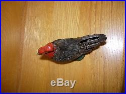 Kyser & Rex Cast Iron Crowing Rooster Mechanical Bank Very Nice Condition