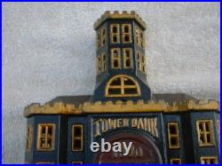 Kyser & Rex 1890 Cast Iron Tower Bank #475 Very Nice With Original Paint Rare
