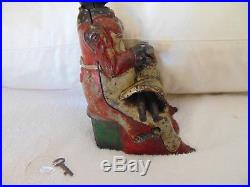 Kyser & Rex 1890 Mammy With Spoon Red Dress Baby Yellow Dress Cast Iron Bank