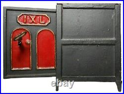 Kyser & Rex IXL Late 19th C American Antique 1881 Enml Pntd C. I. Mech Toy Bank