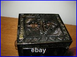 Kyser & Rex RARE Antique Cast Iron Still Bank Security Safe Deposit Orig Paint