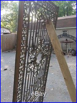 Large Antique Architectural Salvage Wrought Iron Grate Poss Bank Vault Door